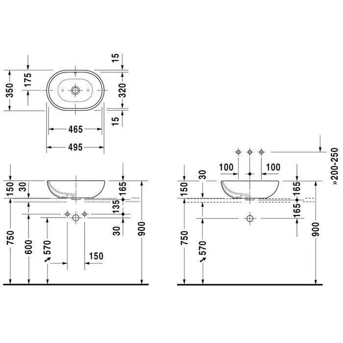 Duravit Foster Basin 495mm - Basins