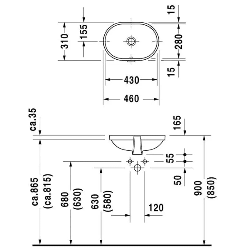 Duravit Foster Undercounter Basin 430mm