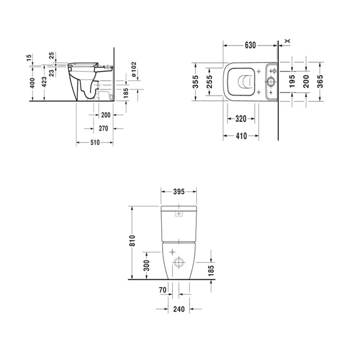 Duravit Happy D.2 Close Coupled Toilet & Soft Close Seat