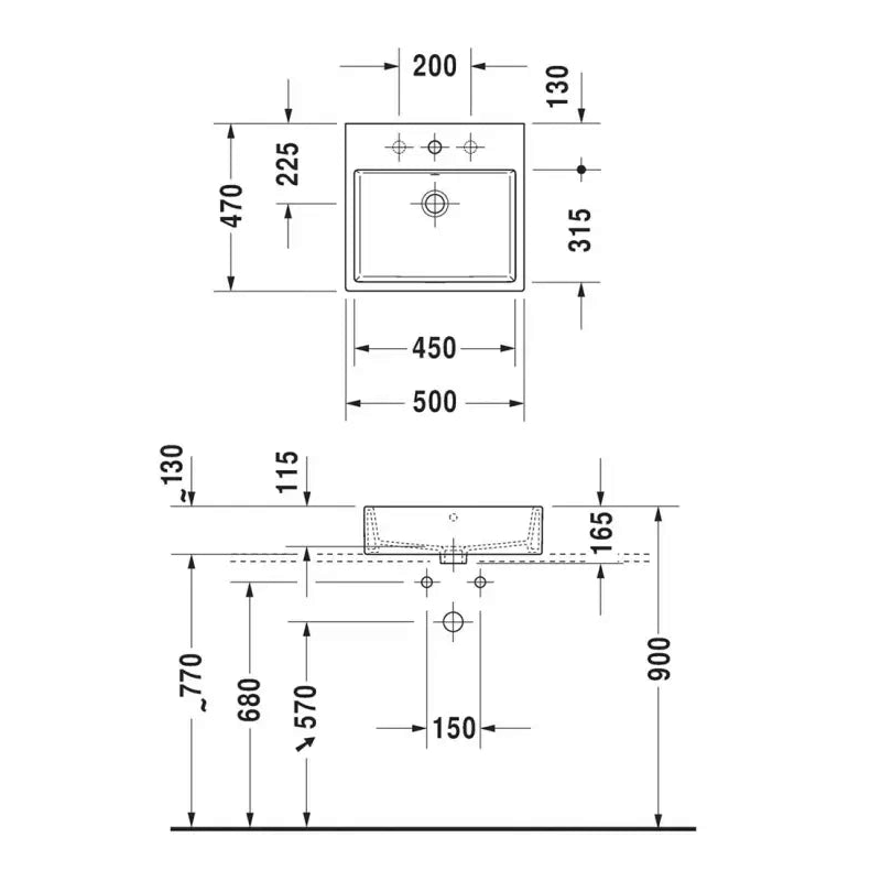 Duravit Vero Air Above Counter Basin 500mm