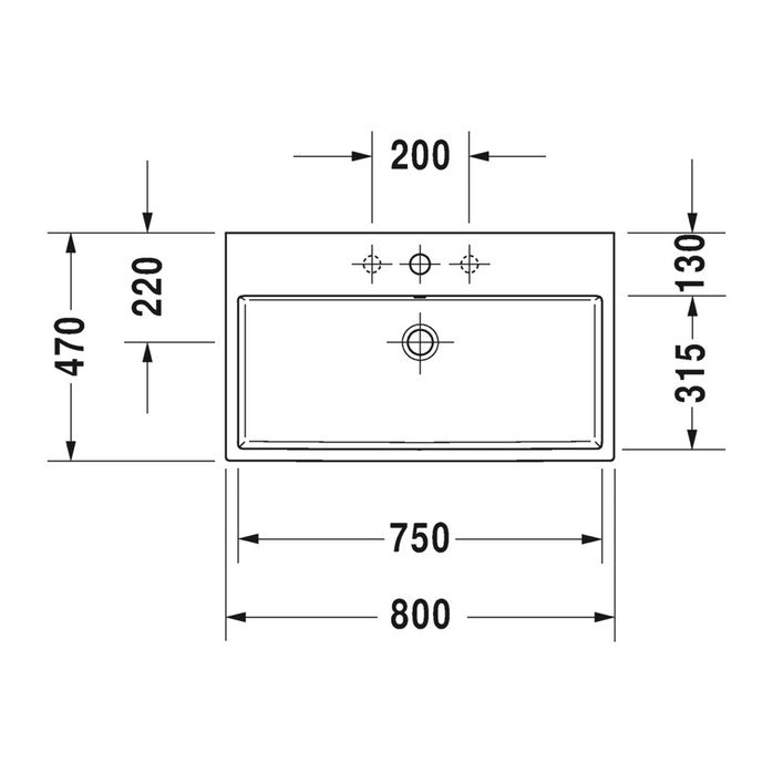 Duravit Vero Countertop Basin 800mm - Basins,Clearance