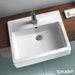 Duravit Vero Semi Recessed Basin - 550mm Wide 1 Tap Hole