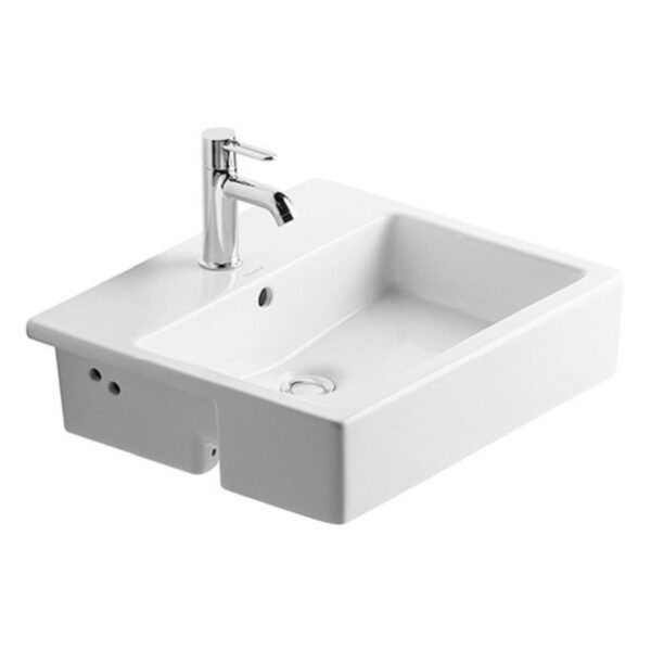 Duravit Vero Semi Recessed Basin - 550mm Wide 1 Tap Hole