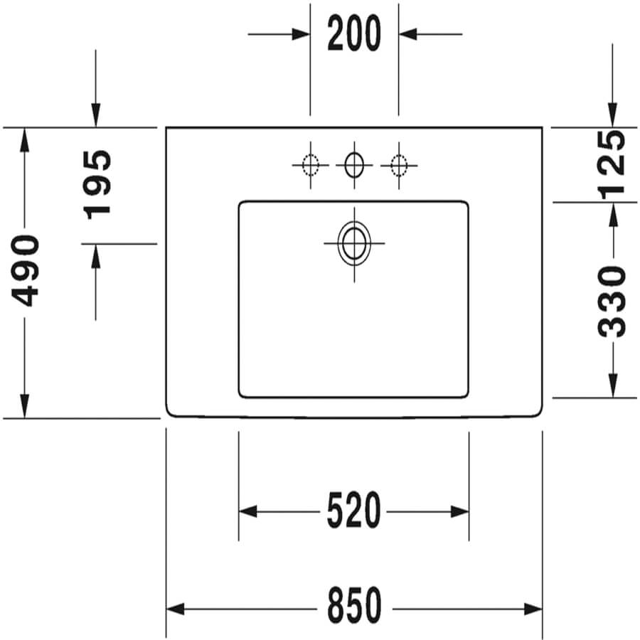 Duravit Vero Wall Hung Basin 850mm - Basins,Clearance Basins