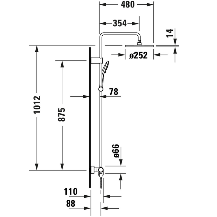 Duravit Wave Shower System Chrome