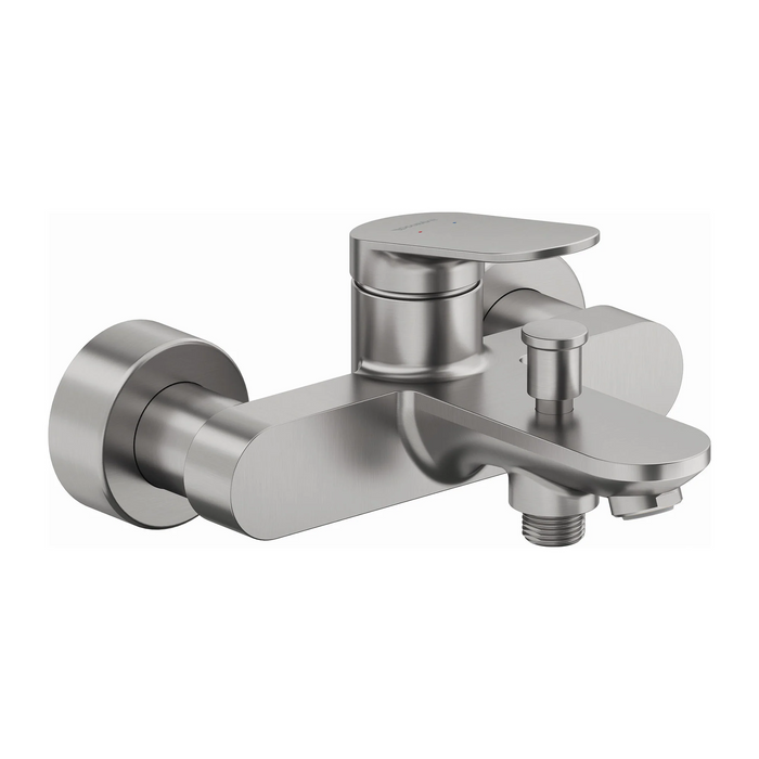 Duravit Wave Wall Mounted Bath Mixer Tap - Brushed