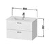 Duravit XBase Vanity Unit with Two Drawers & ME by Starck