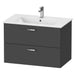 Duravit XBase Vanity Unit with Two Drawers & ME by Starck 