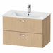 Duravit XBase Vanity Unit with Two Drawers & ME by Starck 