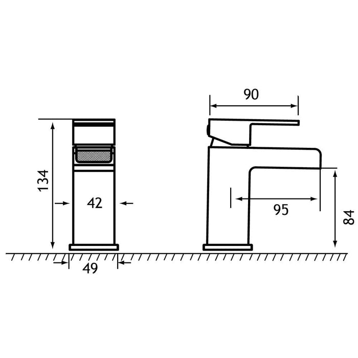 Eastbrook Abberton Mono Basin Mixer Tap With Waste - Basin