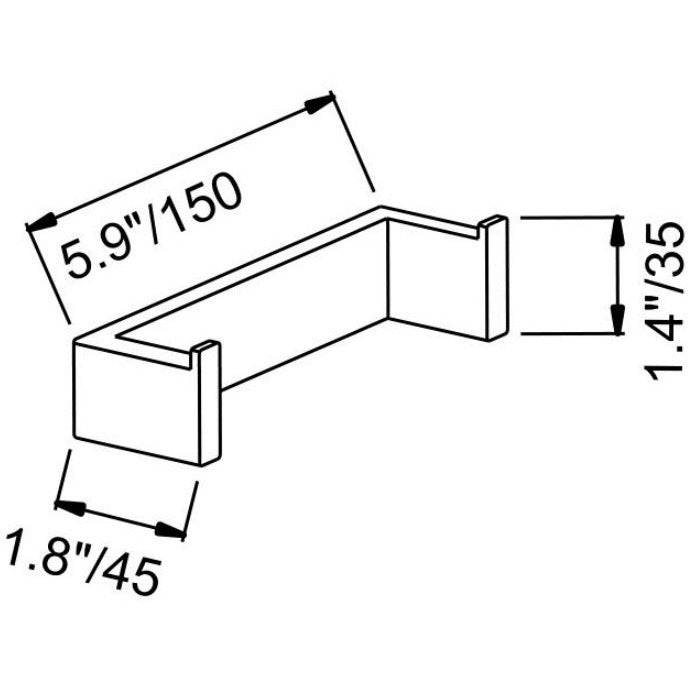 Eastbrook Alento Double Robe Hook - White - Robe Hooks