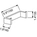 Eastbrook Alento Double Robe Hook - White - Robe Hooks