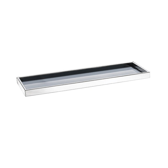 Eastbrook Alento Glass Shelf - 600mm Long - Chrome - Shelves