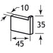 Eastbrook Alento Single Robe Hook - White - Robe Hooks