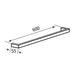 Eastbrook Alento Towel Rail - 600mm Wide - Chrome - Towel