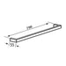 Eastbrook Alento Towel Rail - 800mm Wide - Chrome - Towel