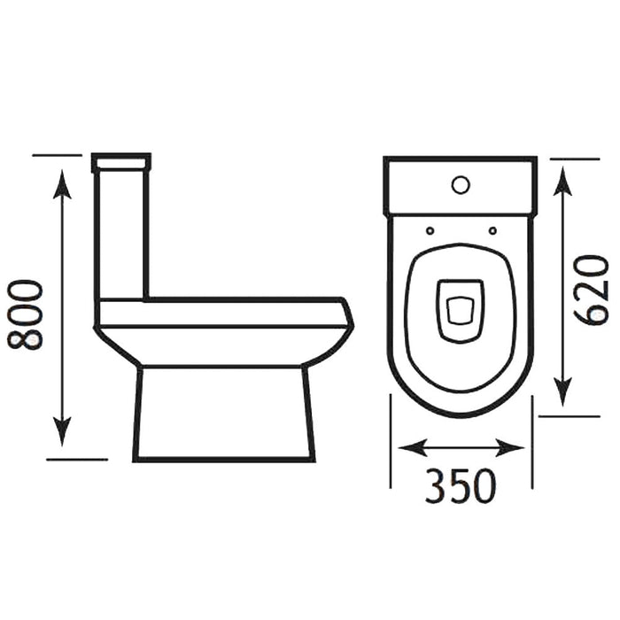 Eastbrook Andelle Close Coupled Toilet With Cistern