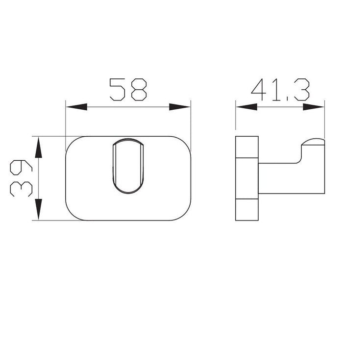 Eastbrook Asti Curve Robe Hook - Robe Hooks