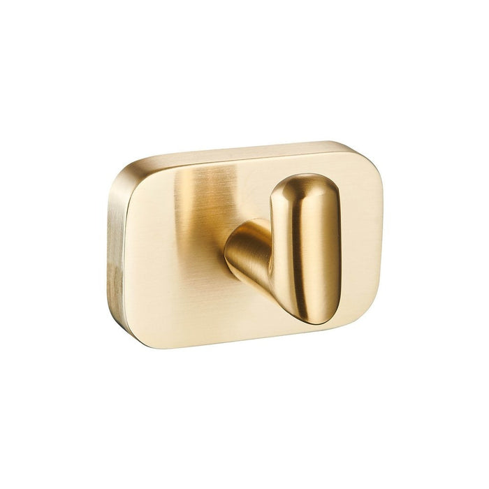 Eastbrook Asti Curve Robe Hook - Brushed Brass - Robe Hooks