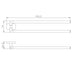 Eastbrook Asti Double Split Towel Rail - 406mm Long - Towel