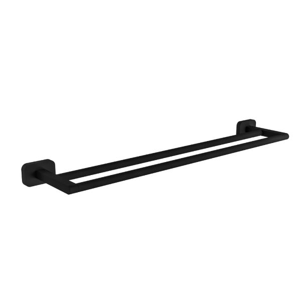 Eastbrook Asti Double Towel Rail - 600mm Long - Matt Black