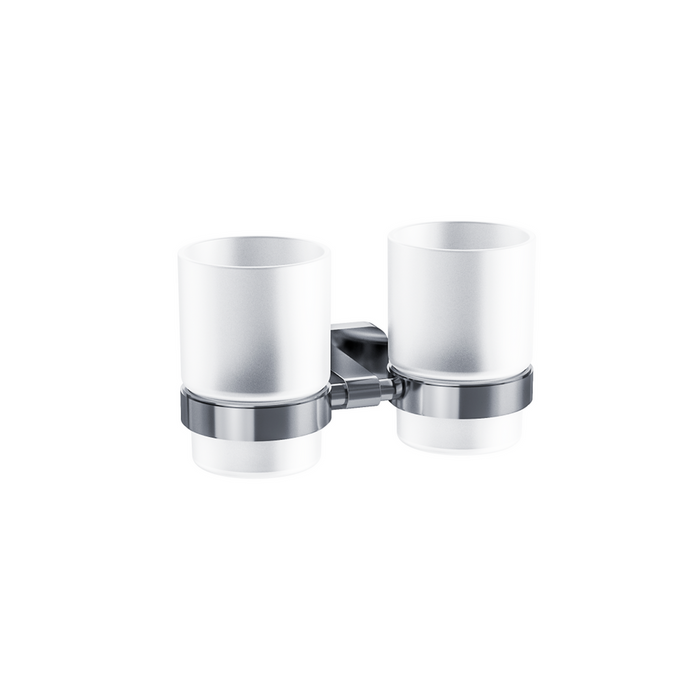 Eastbrook Asti Double Tumbler Holder - Chrome - Toothbrush