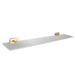 Eastbrook Asti Glass Shelf - 600mm Long - Brushed Brass