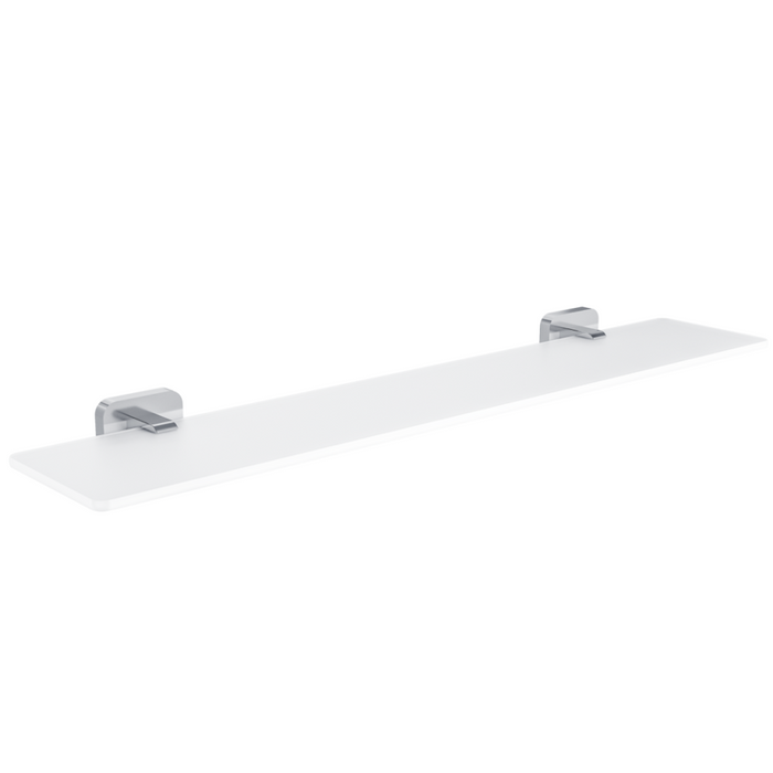 Eastbrook Asti Glass Shelf - 600mm Long - Chrome - Shelves