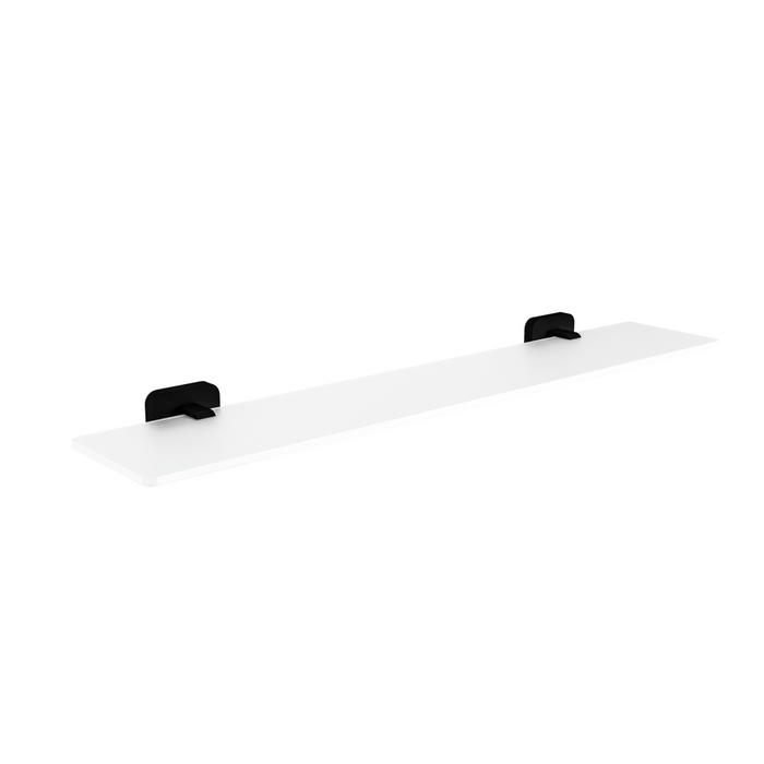 Eastbrook Asti Glass Shelf - 600mm Long - Matt Black