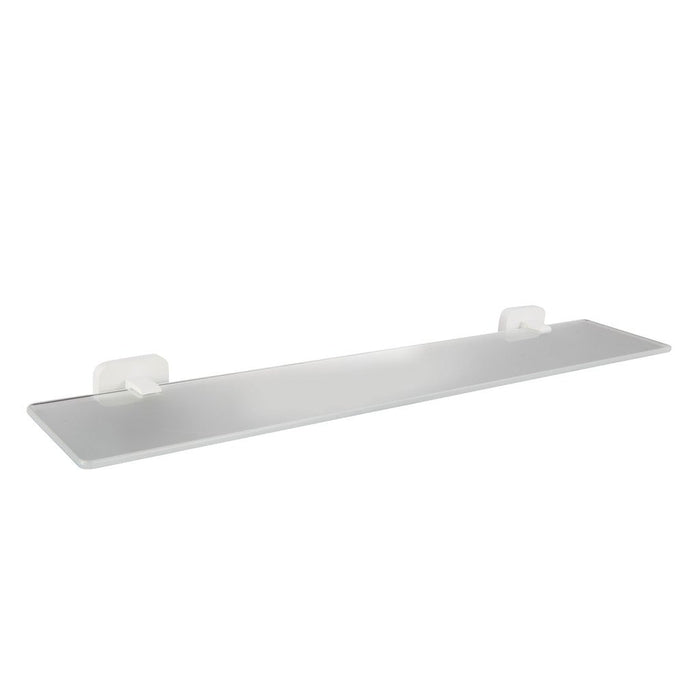 Eastbrook Asti Glass Shelf - 600mm Long - Matt White
