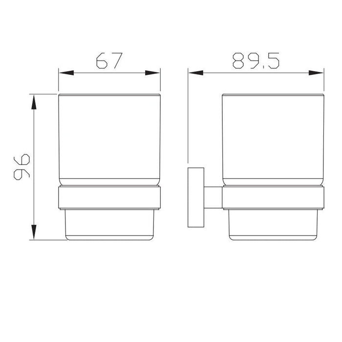 Eastbrook Asti Single Tumbler Holder - Toothbrush Holders