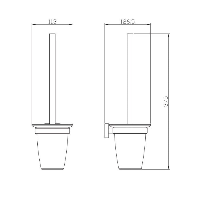 Eastbrook Asti Toilet Brush Holder - Toilet Brushes