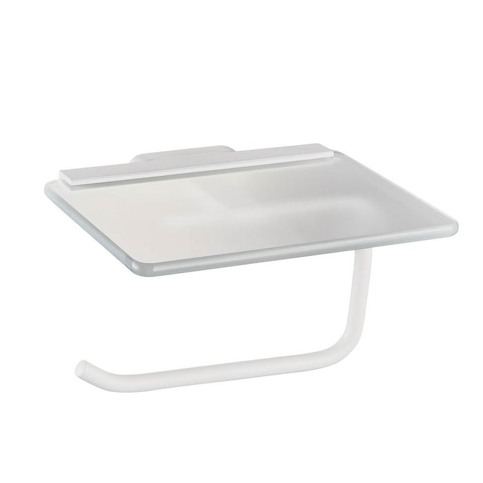 Eastbrook Asti Toilet Roll Holder With Glass Shelf - Matt