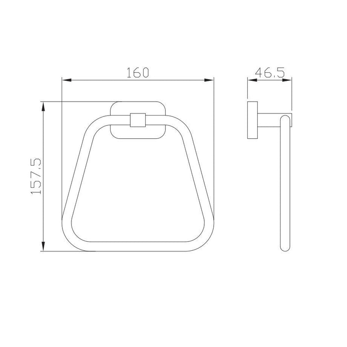 Eastbrook Asti Towel Ring - Towel Rings