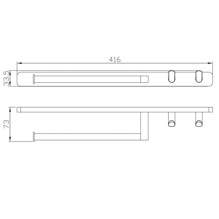Eastbrook Asti Towel Ring And Double Robe Hook - Towel Rings