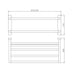 Eastbrook Asti Towel Shelf - 572mm Long - Towel Rings