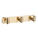 Eastbrook Asti Triple Robe Hook - Brushed Brass - Robe Hooks