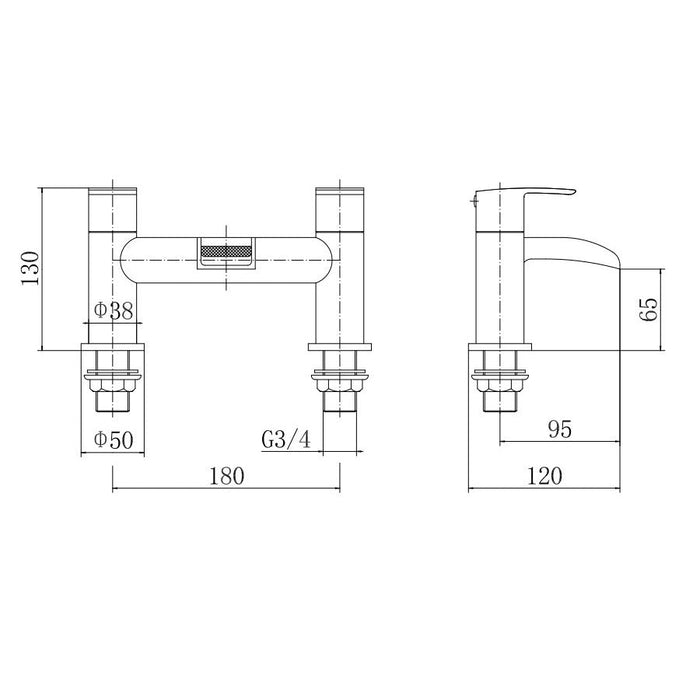 Eastbrook Aston Bath Filler Tap - Bath Filler Taps