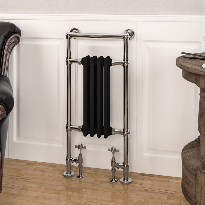 Eastbrook Avon Straight Heated Towel Rail Chrome/Matt Black