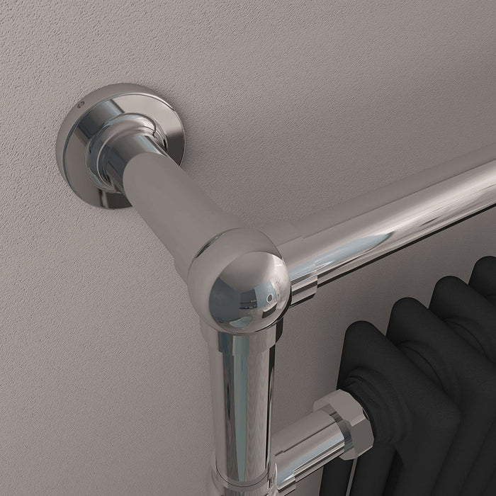 Eastbrook Avon Straight Heated Towel Rail Chrome/Matt Black