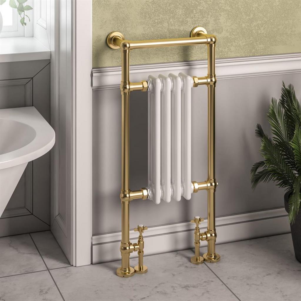 Eastbrook Avon Traditional Radiator - Brushed Brass/Gloss