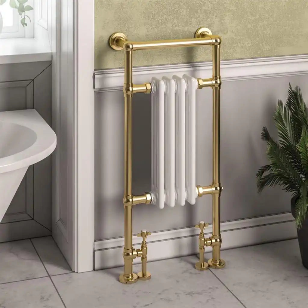 Eastbrook Avon Traditional Radiator - Brushed Brass/Gloss