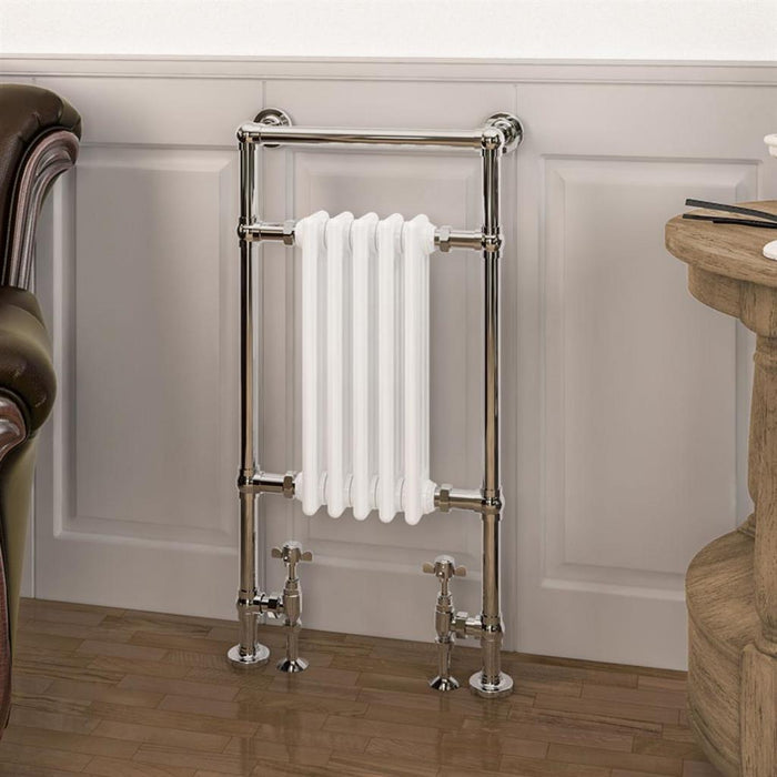Eastbrook Avon Traditional Radiator - Chrome/Gloss White