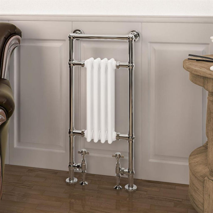 Eastbrook Avon Traditional Radiator - Chrome/Gloss White