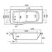 Eastbrook Axis P Shaped Shower Bath - 1700mm X 800mm