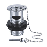 Eastbrook Ball Chain And Solid Plug Basin Waste - Chrome