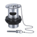 Eastbrook Ball Chain And Solid Plug Basin Waste - Chrome