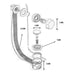 Eastbrook Bath Pop Up Waste And Overflow - 600mm Long
