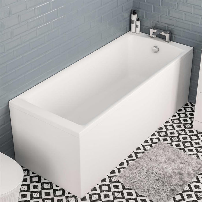 Eastbrook Beaufort Bath End Panel - Matt White - 800mm