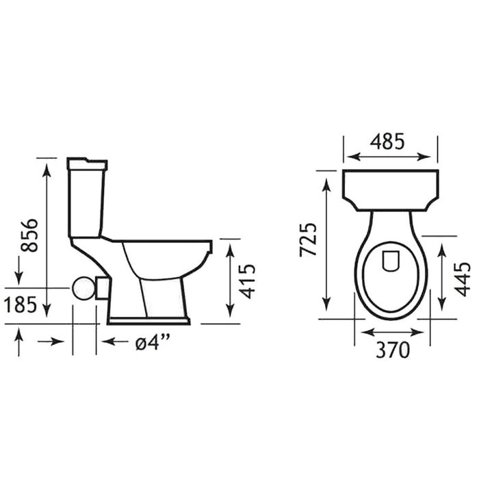 Eastbrook Belgravia Close Coupled Toilet With Cistern